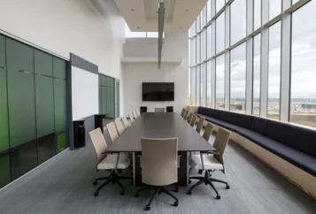 Mr Tint's technician was installing decorative film, frosting film for a new meeting room glass