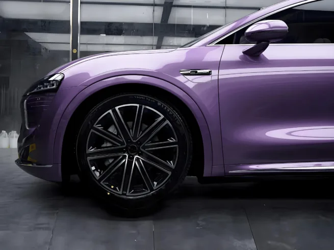 Transform Your Volvo with a full Gloss Purple wrap.
