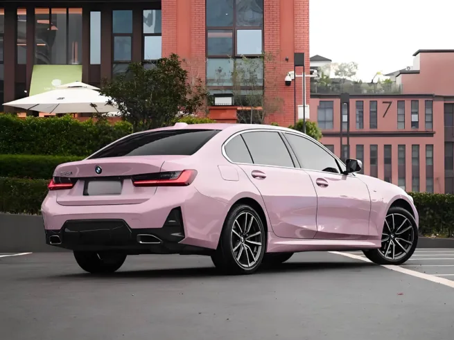 BMW 4 Series full body wrapped, Passion pink Colour Wrap.