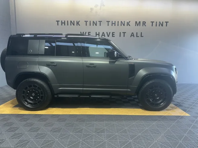 Denfender with matte finish paint protection film by Mr Tint